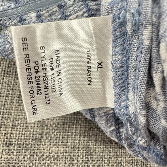 NEW! Hippie Rose Juniors Crop Cami Top Blue Strappy X-Large Floral Rayon - Picture 6 of 9